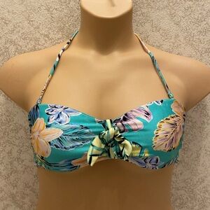 No Boundaries Floral Multicolor Halter Bikini Top